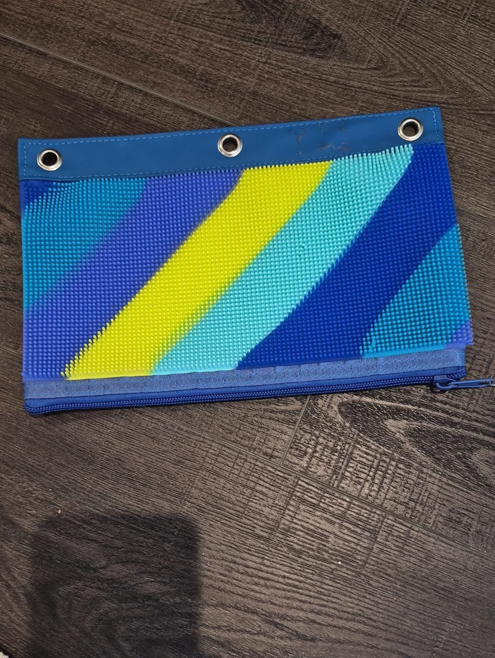 Pen+Gear Silicone Bristle Binder Pouch - Teal Blue NEW